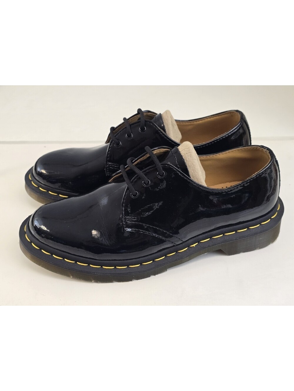 Dr Doc Martens 1461 Classic Black Patent Leather Oxford Women's Shoes Size Us 8
